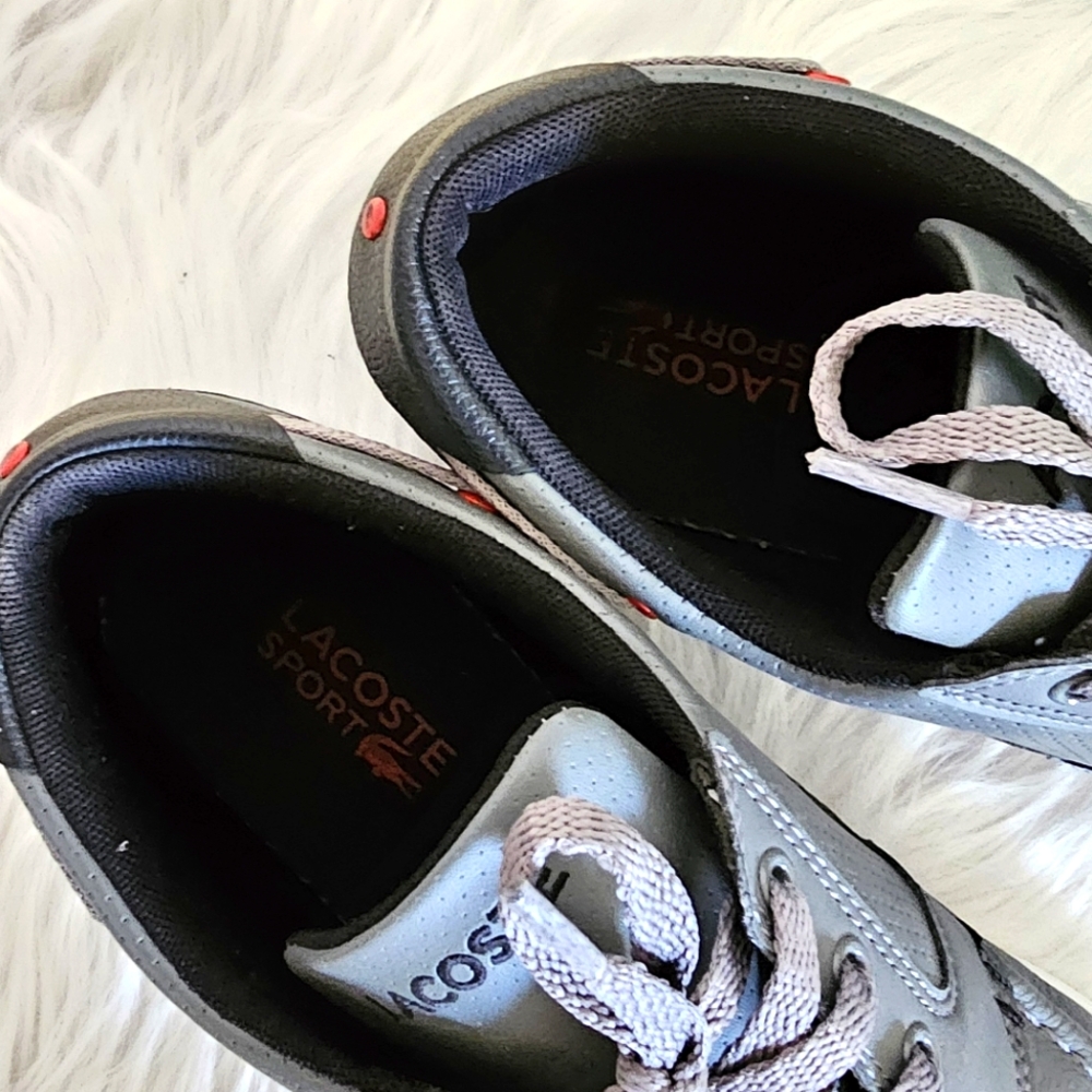 Lacoste Dreyfus AP Men's Sport Casual Leather Boat SHOES Gray Size USA 11 - Picture 4 of 5